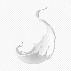 milk splashing into the air on a white background