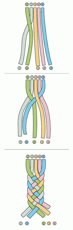 four different colored ribbons are arranged in the shape of an x, y and w