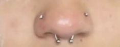 #septum #nosepiercings #piercing #inspofinds Subtle Facial Piercings, Nose Piercing Spectrum, Magnet Septum Piercing, Chunky Nose Piercing, Paired Nose Piercing, Sputum Piercing, Piercing Yourself, Septum Double Nose Piercing, Septum Piercing Ideas