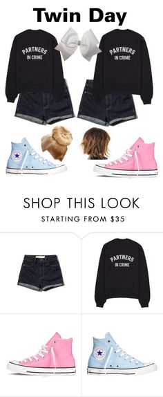 "Twin Day at School" by aspynseifert ��❤ liked on Polyvore featuring Abercrombie & Fitch, Converse, women's clothing, women, female, woman, misses and juniors Easy Twin Day Outfits For Spirit Week, Cute Twinning Outfits For Spirit Week, Twin Dat Spirit Week Outfits, Twin Day Ideas For School Spirit Week Boy And Girl, Twin Day Spirit Week Homecoming, Twin Day At School, Sport Day Outfit, Twin Day Ideas, Matching Twins Outfits