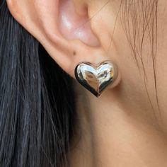 Silver Heart Earrings,S925 Silver Heart Stud Earrings,Chunky Heart Earrings,Silver Heart Earrings,Silver Stud Earrings,Gift For Her Materials: S925 Silver Silver Heart Size: 18mm X 16mm Weight: 5g Color: Silver Delivery: Ready To Ship In Same Day Or Next Business Day. #Stud Earrings #Silver Stud Earrings #Heart Silver Stud Earrings #Studs #Heart Earrings Aesthetic Stud Earrings, Silver Heart Pendant Earrings For Anniversary, Silver Open Heart Earrings, Nickel Free, Silver Open Heart Nickel-free Earrings, Silver Open Heart Nickel Free Earrings, Silver Heart Single Earring For Anniversary, Silver Single Earring For Valentine's Day, Silver Heart-shaped Single Earring, Nickel-free Silver Open Heart Earrings