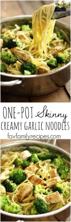 These One Pot Creamy Garlic Noodles are as easy as they are delicious! No creams or large amounts of butter, making this meal a winner all-around! via @favfamilyrecipz Creamy Garlic Noodles, Garlic Noodles, Creamy Garlic, One Pot Meals, One Pot, Pasta Dishes, Yummy Dinners, Pasta Recipes, Pot Recipes