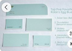 the top five favorite colors for robin's egg blue