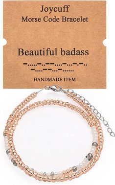 Amazon.com: Funny Gifts for Friend Morse Code Bracelets for Women Inspirational Hidden Message Jewelry Birthday Christmas Gifts for Her Best Friend Sister Adjustable Bead Wrap Bracelets Beautiful Bracelet: Clothing, Shoes & Jewelry Secret Message Jewelry, Morse Code Bracelets, Code Bracelets, Aunt Birthday Gift, Funny Jewelry, Bracelets Adjustable, Funny Gifts For Her, Sister Best Friend, Funny Gifts For Friends