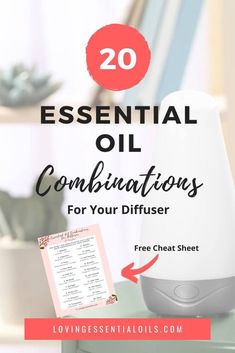 Not wanting to pull out or look up any recipes? Sometimes I like to keep things really simple when diffusing essential oils. Here are 20 Essential Oil Combinations for Diffuser that are simple to grab and diffuse, plus get a free printable cheat sheet! #essentialoilcombinations #aromatherapy #essentialoilsfordiffuser Essential Oil Combinations For Diffuser, Essential Oil Mixtures, List Of Essential Oils, Aromatherapy Blends