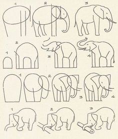 how to draw an elephant step by step instructions for kids and beginners with pictures