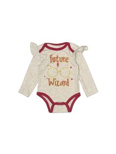 Harry Potter Long Sleeve Onesie Size: 3-6 Month Bottoms - used. 60% COTTON, 40% POLYESTER | Harry Potter Long Sleeve Onesie: Ivory Bottoms - Size 3-6 Month Harry Potter Maternity, Baby Girl Outfit Ideas, Harry Potter Baby Girl, Baby Girl Aesthetic, Girl Outfit Ideas, Harry Potter Baby, Baby Girl Outfit, Long Sleeve Onesie, Maternity Dress