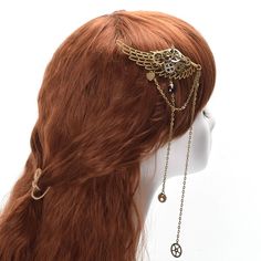 Vintage Lolita Gear Wings Chain Tassels Hair Clip Steampunk Gothic Lady Headwear Steampunk Headpiece, Grow Out A Pixie, Steampunk Hair Accessories, Steampunk Hairstyles, Natural Hair Regimen, Slimmer Face, Hair Regimen, Styling Accessories, Fashion Hair Accessories