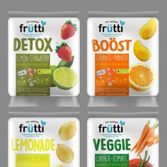 Frozen Fruit Packaging Design, Frozen Food Packaging Ideas, Bright Packaging, Organic Food Packaging, Vegetable Packaging, Custom Product Packaging, Kids Packaging, Fruit Packaging