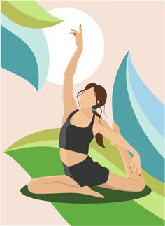 yoga girl health lotus beauty youth sport life flowers adobe illustrator vector art illustration Yoga Girl, Adobe Illustrator, Illustrator, Yoga, Quick Saves