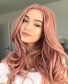 Pale Hair Color, Brunette Light, Red Bangs, Pastel Pink Hair Color, Bangs Ideas, Bright Highlights, Light Aesthetic, Pastel Pink Hair, Blonde With Pink