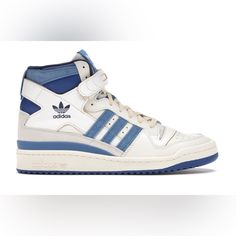 Brand New With Box Adidas Forum 84 High Blue Thread Men’s 9.5 Adidas High Tops, High Top Adidas, Dr Shoes, Adidas Forum, Star Lord, Adidas Sneaker, Shoe Inspo, Aesthetic Shoes, Swag Shoes