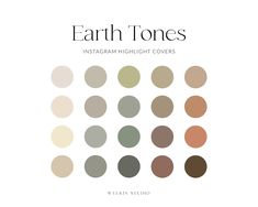 the cover of earth tones instagramm highlights