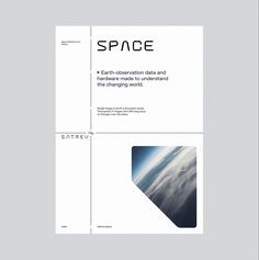 an image of space with clouds in the background and text on the front cover that reads space