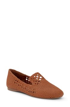 This fan-favorite flat in a classic smoking-slipper silhouette is updated for warm weather in handwoven faux leather and takes up to three days to complete. Seven-layer responsive cushioned footbed with elevating arch support Nonslip sole Synthetic upper and lining/rubber sole Imported Hispanic & Latinx Owned/Founded Breathable Shoes, Comfortable Flats, Woven Design, Starling, Outfit Maker, Three Days, Birdy, Walk On, Arch Support