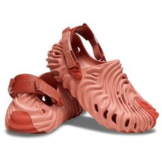 Salehe Bembury Crocs, Bembury Crocs, Crocs Pollex Clog, Salehe Bembury, Crocs Pink, Nylons Heels, Crocs Shoes, Ergonomic Design, Strap Heels