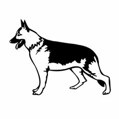 a black and white drawing of a dog