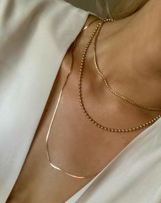 Beaded Chain Necklace, Dope Jewelry, Chain Fashion, Gold Necklaces, Accessories Necklace, Minimalist Jewelry, Bling Bling