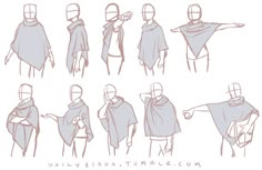 an image of different poses of people with capes