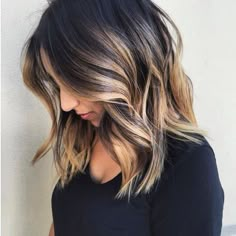 Natural hair #olaplex Hair Cuts 2017, Balayage Short, Caramel Balayage, Lob Haircut