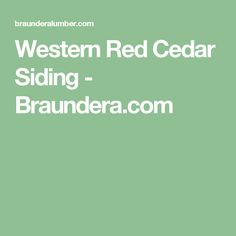 the western red cedar siding - brandera com logo on a light green background