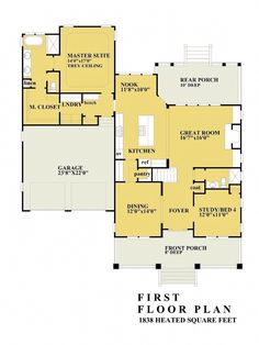 the first floor plan for this home