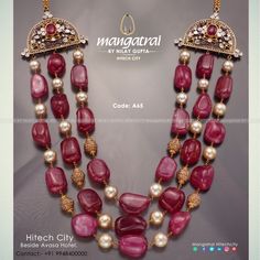 Mangatrai Jewellery, Diamond Wedding Anniversary, Neck Pieces Jewelry, Modern Gold Jewelry, Beads Mala, Beautiful Gold Necklaces, Pearl Necklace Designs