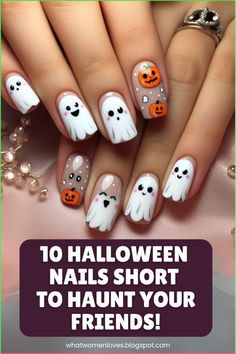 Discover the ultimate collection of Halloween nails short that blend cute designs with classy finishes. From glow-in-the-dark ghosts to minimal spider webs, these easy nail art ideas are perfect for any spooky occasion. Get inspired to try fun shapes like coffin, stiletto, and squoval! Coffin Halloween Nails, Halloween Nails Short, Easy Nail Art Ideas, Halloween Nail Art Easy, Mermaid Nail Art, Stiletto Nails Short, Holloween Nails, Nail Art For Kids, Halloween Nails Easy