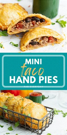 mini taco hand pies with the title overlay