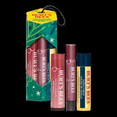 Tinted Lip Balm and Lip Shimmer 3 Piece Gift Set - MISTLETOE KISS H2024BenefitsPERFECT HOLIDAY GIFT SET: One Burt's Bees Mistletoe Kiss Lip Balm, Tinted Lip Balm and Lip Shimmer Gift Sets in festive holiday packaging that's ready to give - no wrapping requiredNO.1 RECOMMENDED NATURAL SKINCARE BRAND: Burts Bees is the No.1 natural skincare brand* *Based on a September 2021 NielsenIQ national survey of U.S. DermatologistsMOISTURIZES AND SOFTENS: Each lip balm is formulated with nourishing ingredients that hydrate and revitalize dry lips, making this lip moisturizer set a fantastic holiday gift for lip care loversBELOVED FLAVOR: Moisturizing natural lip balm features a delicious vanilla flavor, while the lip shimmer offers an invigorating peppermint flavor with a refreshing tingleSUBTLE COLOR Burt’s Bees Tinted Balm, Halloween Lip Balm, Holiday Lip Balm, Burts Bees Tinted Balm, Burts Bees Tinted Lip Balm, Ulta Gift Sets, Lip Balm Tinted, Nivea Lip Balm, Holiday Lip