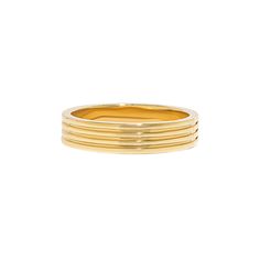 a stack of gold rings sitting on top of each other