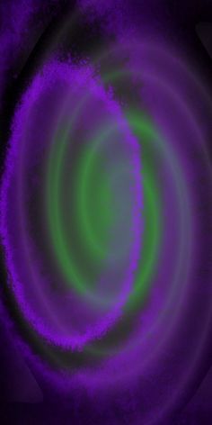 an abstract purple and green background with swirls in the center, as well as dark spots