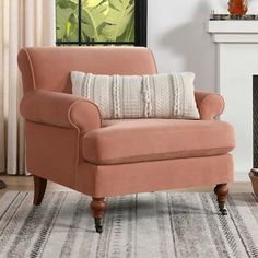 a living room scene with focus on the chair