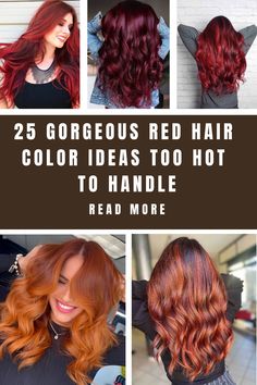 Red is the color of love, passion, and seduction. This lovely color comes in many shades, and each is beautiful in its… Gorgeous Red Hair, Vibrant Red Hair, Red Hair Color Ideas, Bold Hair Color, Too Hot To Handle, Red Hair Color, Hair Color Ideas, Lovely Colors, Vibrant Red