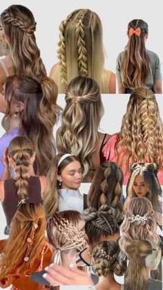 Fun Hairstyles For School, Hair Styles For 50, Easy Curled Hairstyles, Valentines Dance, Volleyball Hair, Soccer Hair, Braided Crown, Work Hair