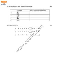 worksheet for class 7 math practice paper with answers and answer sheet in english