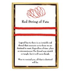 PRICES MAY VARY. 💕Meaning - Legend has it, that there is an invisible red string that has always connected the two of us. We are destined to be lovers. No matter when or where, no matter what the situation is, our red string may stretch and tangle, but it will never break, just as strong as our love. 💕Adjustable Size: Our red wire is handmade, The material used is of high quality and will not fade. The red string of fate has a handmade sturdy adjustment clasp on the back that will not disinteg Red String Theory, The Red String Of Fate, Bracelets Simple, String Of Fate, Red String Of Fate, Symbol Of Luck, Magic System, Good Luck Bracelet, Couples Gifts