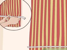 how to hang striped curtains with pictures wikihow - curtain hanging on the side of a window