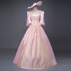 Find many great new & used options and get the best deals for Women Vintage Fancy Dress Gowns Renaissance Medieval Victorian Cosplay Costume at the best online prices at eBay! Free shipping for many products! Medieval Ball Gown, 18th Century Dress, Masquerade Costumes, 파티 드레스, Cocktail Dress Vintage, Cinderella Dresses, Queen Dress, Medieval Dress, Pink Dresses