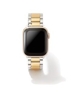 Dira 3 Link Watch Band in Two Tone Stainless Steel | Kendra Scott 44 Mm Apple Watch Band, Kendra Scott Apple Watch Bands, Womens Apple Watch Band Fashion, Gold And Silver Apple Watch Band, Mixed Metal Apple Watch Band, Two Tone Apple Watch Band, Apple Watch Bracelet Stack, Apple Watch Bands Women Fashion, Kendra Scott Store