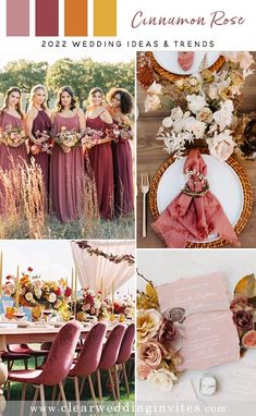 wedding color palettes for autumn and fall