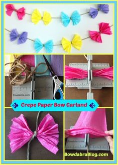 how to make crepe paper bow garland