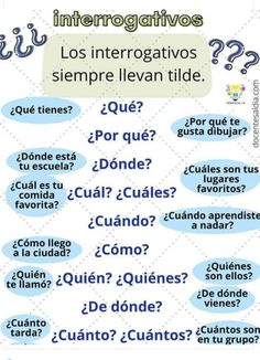 a poster with words in spanish and english on the bottom right hand corner, which are written