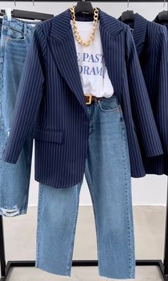 Blazer And Jeans, Outfit Ideas Aesthetic, Spring Outfit Ideas, Neue Outfits, Business Outfit, Casual Work Outfits, Mode Inspo, Ideas Aesthetic, Looks Chic