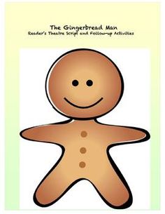 the gingerbread man read's theatre script and follow - along activities for children