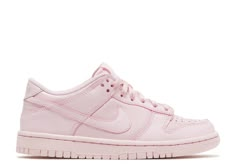 Dunk Low SE GS 'Prism Pink' - Nike - 921803 601 - prism pink/prism pink | Flight Club Kotak Bento, Pink Nike Shoes, Preppy Shoes, Flight Club, Cute Nike Shoes, Girly Shoes, Cute Nikes, Aesthetic Shoes, Pink Nikes