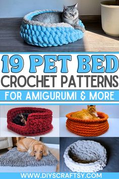 the top ten pet bed crochet patterns for amigurm and more is featured