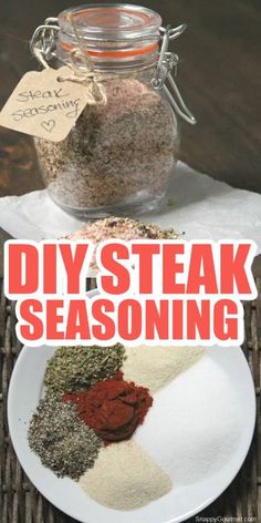 homemade diy steak seasoning recipe in a jar