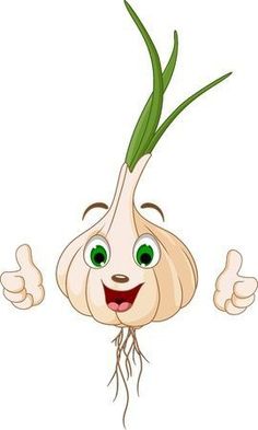 an onion with green eyes giving thumbs up