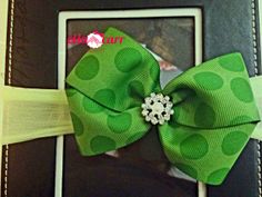 Green Hair Bow Green Headband St. Patrick by EllaCarrMadeInBklyn, $8.49 Green Headband, Green Hair, Hair Bow, St Patrick